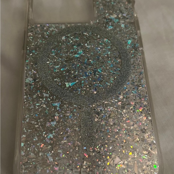 Case-Mate Sparkle Case for iPhone 15 Pro - Silver Glitter - Picture 2 of 4